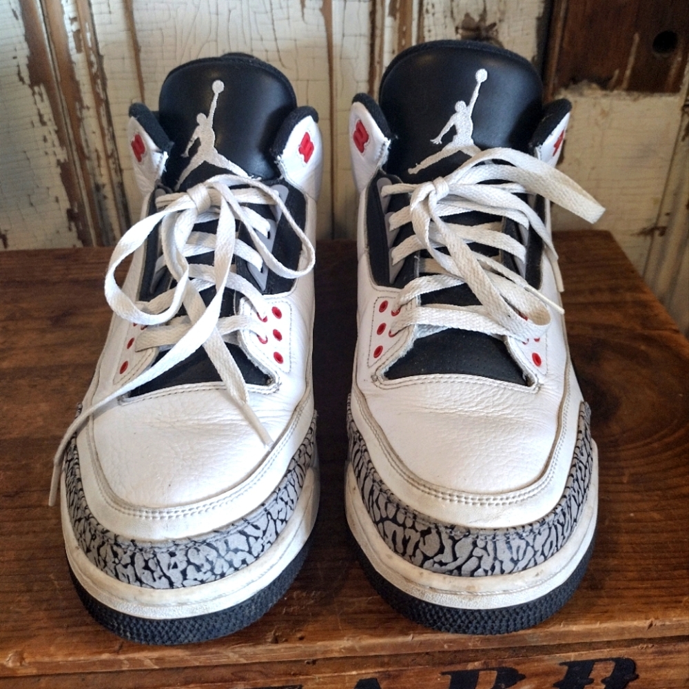 Jordan Men's White and Black Sneakers